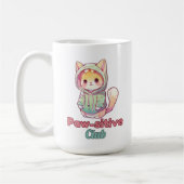 Paw‑sitive Club Cat Design – Cute Animal Lover Koffiemok (Links)