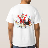 Paw-sitive Purr-suit: Santa’s Joyful Chase T-shirt (Achterkant)