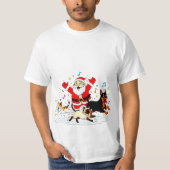 Paw-sitive Purr-suit: Santa’s Joyful Chase T-shirt (Voorkant)