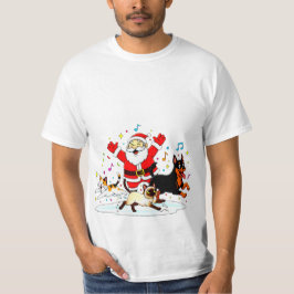 Paw-sitive Purr-suit: Santa’s Joyful Chase T-shirt