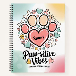 Paw-Sitive Vibes: een pasteldagboek voor Hondenlie Notitieboek