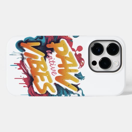 Paw-sitive Vibes" in meerdere kleuren: Case-Mate iPhone Case (Achterkant (horizontaal))