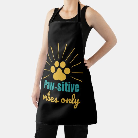 Paw-sitive Vibes Only cat lover Schort (Insitu)