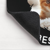 Paw Sitive Vibes Only Cat Photo Black Muismat (Hoek)