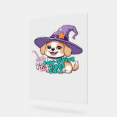 Paw-sitive Vibes Only – Schattigee hond met bubbel Acryl Bord (Hoek)