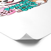Paw-sitive Vibes Only – Schattigee hond met bubbel Poster (Hoek)