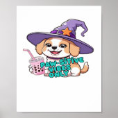 Paw-sitive Vibes Only – Schattigee hond met bubbel Poster (Voorkant)