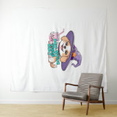 Paw-sitive Vibes Only – Schattigee hond met bubbel Wandkleed (In Situ (horizontaal))