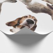 Paw-sitive Vibes Waterverf Dogs Wrapping Paper Cadeaupapier (Hoek)