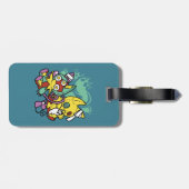 Paw-sitively Frightful | Monstrous Cats Halloween  Bagagelabel (Achterkant horizontaal)