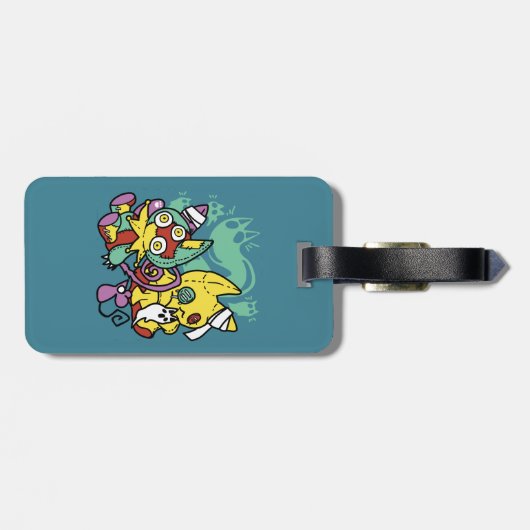 Paw-sitively Frightful | Monstrous Cats Halloween  Bagagelabel (Achterkant horizontaal)