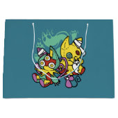 Paw-sitively Frightful | Monstrous Cats Halloween  Groot Cadeauzakje (Voorkant)