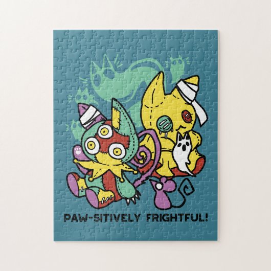 Paw-sitively Frightful | Monstrous Cats Halloween  Legpuzzel (Verticaal)