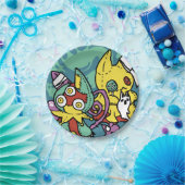 Paw-sitively Frightful | Monstrous Cats Halloween Papieren Bordje (Feest)