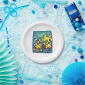 Paw-sitively Frightful | Monstrous Cats Halloween  Papieren Bordje (Feest)