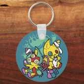 Paw-sitively Frightful | Monstrous Cats Halloween Sleutelhanger (Achterkant)