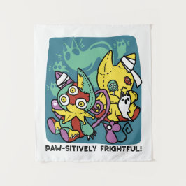 Paw-sitively Frightful | Monstrous Cats Halloween  Wandkleed