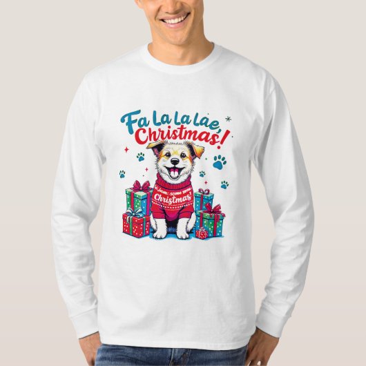 Paw-some Christmas Funny Dog T-shirt (Voorkant)