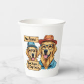 Paw-some Dad - Grappige hond Papieren Bekers (Voorkant)