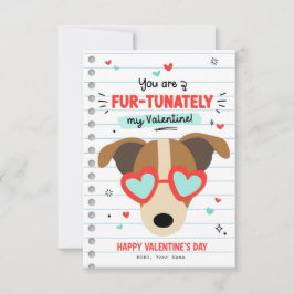 Paw-some Dog Pun Kinder Classroom Valentijnse kaar Kaart