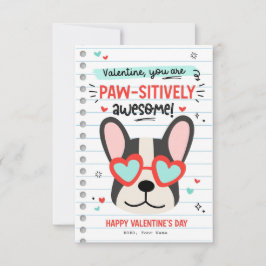 Paw-some Dog Pun Kinder Klaslokaal Valentijnse Kaa Kaart