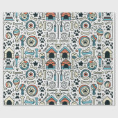 Paw-some Dog-Thema Wrapping Paper voor Pet Lovers Cadeaupapier (Vlak)