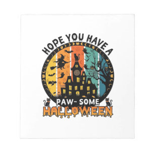 Paw Some Halloween Spokenhuis Heks Zwarte Katten_ Notitieblok