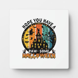 Paw Some Halloween Spokenkamer Heks Zwarte Katten_ Fotoplaat