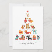 Paw-some kerstboom - een staart-kwispelende vakant feestdagenkaart (Voorkant)