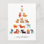 Paw-some kerstboom - een staart-kwispelende vakant feestdagenkaart (Voorkant)