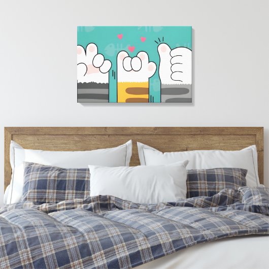 Paw-some Pals Canvas Afdruk (Insitu (Slaapkamer))