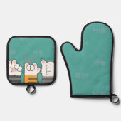 Paw-some Pals Ovenwant & Pannenlap Set (Voorkant)