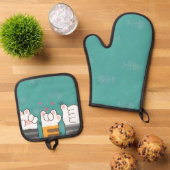 Paw-some Pals Ovenwant & Pannenlap Set (Top down)