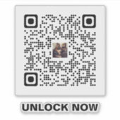 Paw-Some QR-code sticker – contact voor hondenlief (Voorkant)