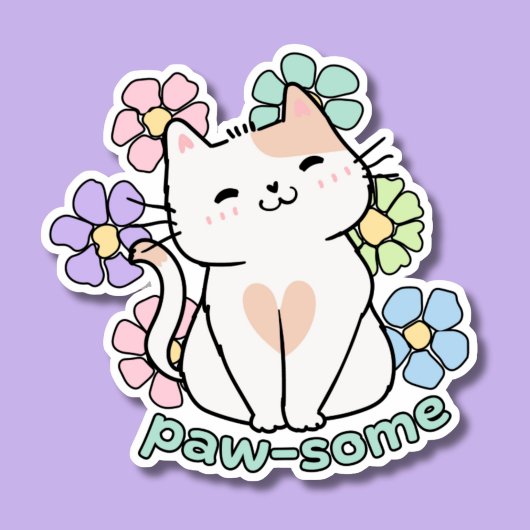 Paw-some waterdicht sticker