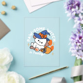 Paw-some Witch in Training - Schattigee Halloween- Acryl Uitnodigingen (Insitu (Huwelijk))