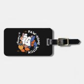 Paw-some Witch in Training - Schattigee Halloween- Bagagelabel (Voorkant horizontaal)