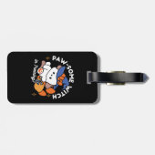 Paw-some Witch in Training - Schattigee Halloween- Bagagelabel (Achterkant horizontaal)