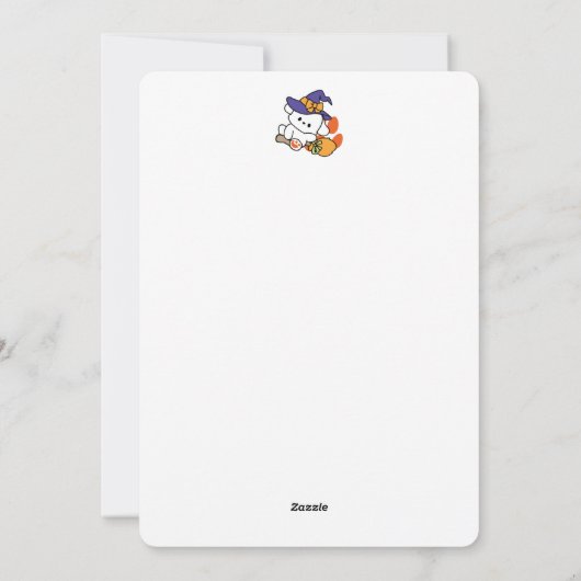 Paw-some Witch in Training - Schattigee Halloween- Feestdagenkaart (Achterkant)