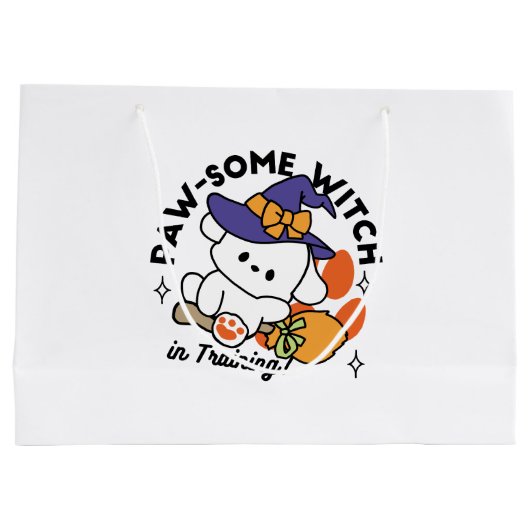 Paw-some Witch in Training - Schattigee Halloween- Groot Cadeauzakje (Achterkant)