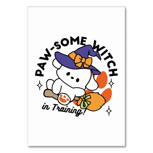 Paw-some Witch in Training - Schattigee Halloween- Kaart (Voorkant)