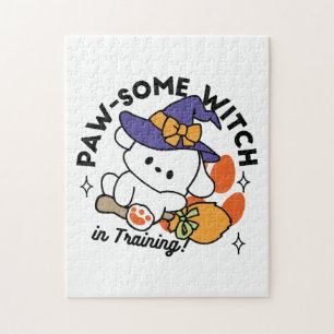 Paw-some Witch in Training - Schattigee Halloween- Legpuzzel