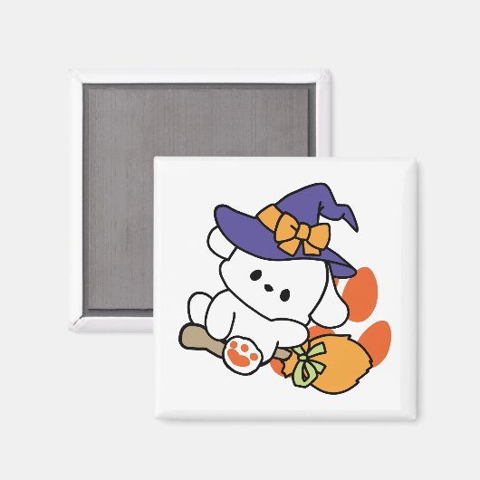 Paw-some Witch in Training - Schattigee Halloween- Magneet (Voorkant / Achterkant)
