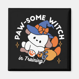 Paw-some Witch in Training - Schattigee Halloween- Magneet