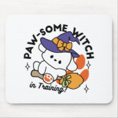 Paw-some Witch in Training - Schattigee Halloween- Muismat (Voorkant)