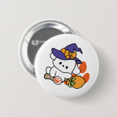 Paw-some Witch in Training - Schattigee Halloween- Ronde Button 5,7 Cm (Voorkant /achterkant)