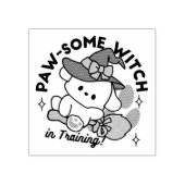 Paw-some Witch in Training - Schattigee Halloween- Rubberstempel (Afrduk)