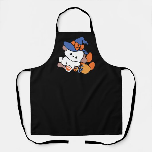 Paw-some Witch in Training - Schattigee Halloween- Schort (Voorkant)