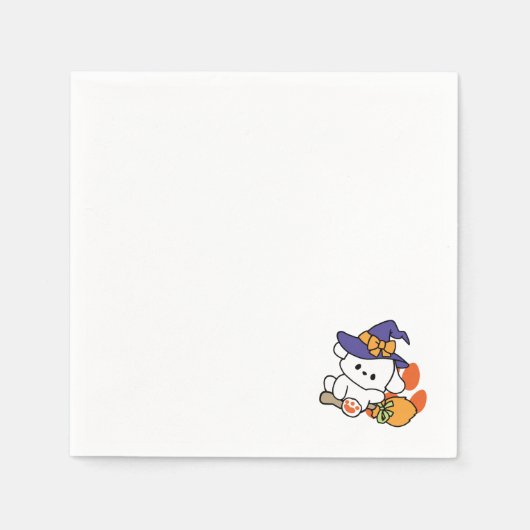Paw-some Witch in Training - Schattigee Halloween- Servet (Voorkant)