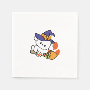 Paw-some Witch in Training - Schattigee Halloween- Servet